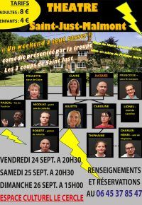 Théâtre « un week-end à tout casser » à Saint-Just-Malmont