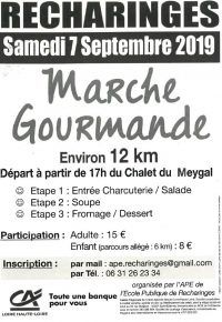 Marche gourmande – 7 septembre 2019 – Recharinges