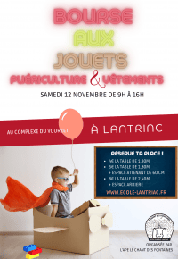 Bourse aux jouets, puériculture et vêtements