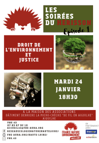 Soirée du Hérisson : Droit de l&rsquo;environnement & Justice
