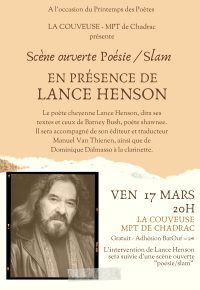 Scène ouverte poésie/Slam avec lecture de Lance Henson