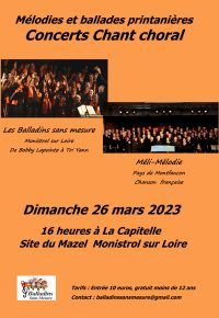 « Mélodies et ballades printanières » Concerts de chant choral