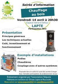 Soirée d&rsquo;info – Le Chauffage au bois