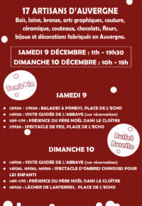 Marché de Noël, cloître de l&rsquo;abbaye de La Chaise-Dieu