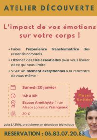 Atelier : l&rsquo;impact de vos émotions sur votre corps