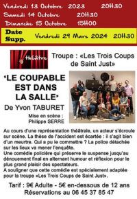 Théâtre « Le coupable est dans la salle » à Saint-Just-Malmont