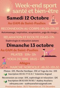 Week end Sport santé et bien être