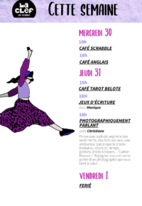 La Clef programmation 30 & 31 octobre