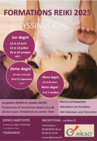 FORMATION REIKI 2ème DEGRE A YSSINGEAUX