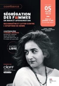 Conférence  » La ségrégation des femmes en Iran et Afghanistan   » par Chirinne Ardakani prix nobel de la paix 2023