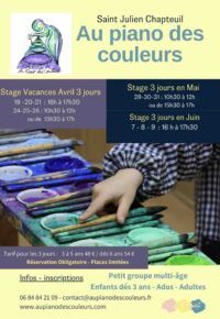 Stage vacances avril au piano des couleurs