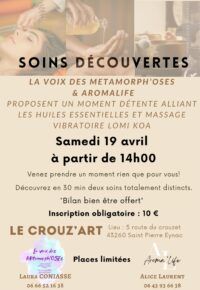 Soins découvertes avec la voix des METAMORPH&rsquo;OSES