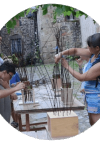 Atelier vannerie avec Annick