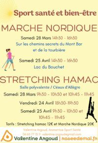 Sortie Marche Nordique et/ou étirements en hamac