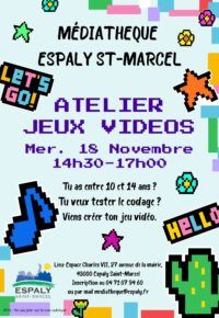 Atelier numérique : code gaming et jeux videos