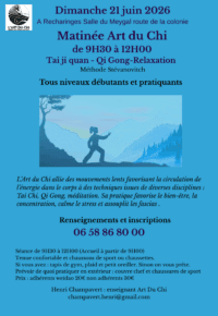 Matinée Art du chi (tai chi, qi gong, relaxation)