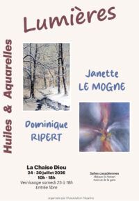 Exposition de peinture « Lumières « 