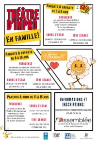 Un nouvel atelier de théâtre d&rsquo;improvisation en famille… gratuit et ouvert à tous !