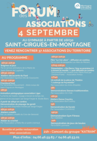 FORUM DES ASSOCIATIONS – office de tourisme Montagne d&rsquo;Ardèche