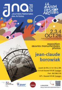 Journées Nationales des Artistes — 2, 3 et 4 octobre à Tiranges