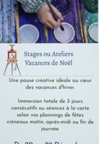 Stages et Ateliers Peinture Libre Vacances de Noël